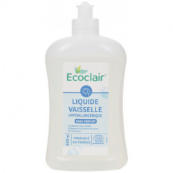 Liquide vaisselle hypoallergénique, sans parfum