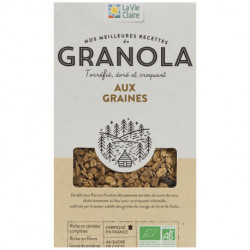 Granola aux graines torréfié, doré et croquant.