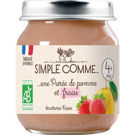 POT POMME ET FRAISE 125G