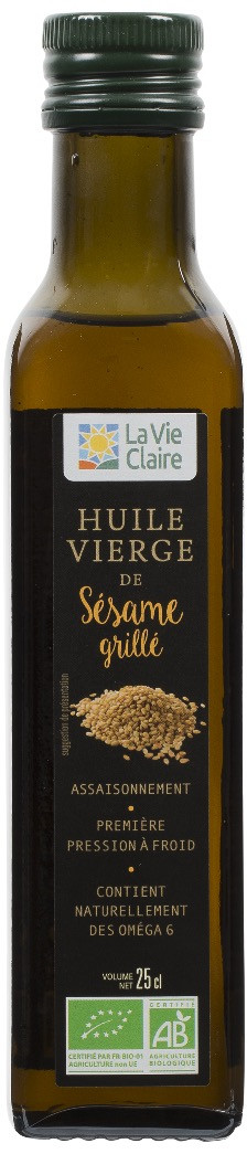 Huile vierge de sésame grillé - La Vie Claire Saint Pierre