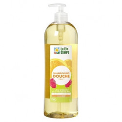 2 en 1 shampooing douche, enrichi à l'aloé vera, parfum pêche.