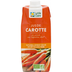 Jus de carotte pressé sans adjonction d'eau