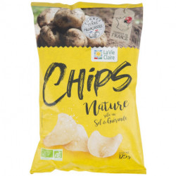 Chips nature salée au sel de guérande.