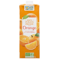 100% pur jus pressé d'orange.