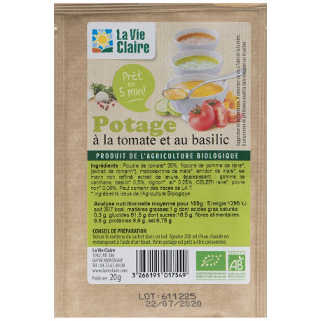 POTAGE TOMATE BASILIC DESHYD