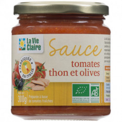 Sauce tomate thon et olives bio