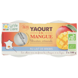 Yaourt brebis pêche de vigne BIO, 2x100g