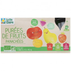 Purées de fruits panachées bio