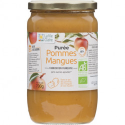 Purée pommes mangues sans sucres ajoutés bio