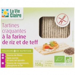 Tartines craquantes riz  teff bio