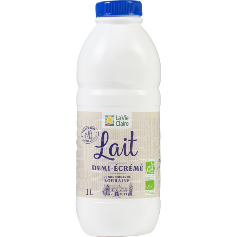 Lait demi-écrémé - La Vie Claire Saint Pierre