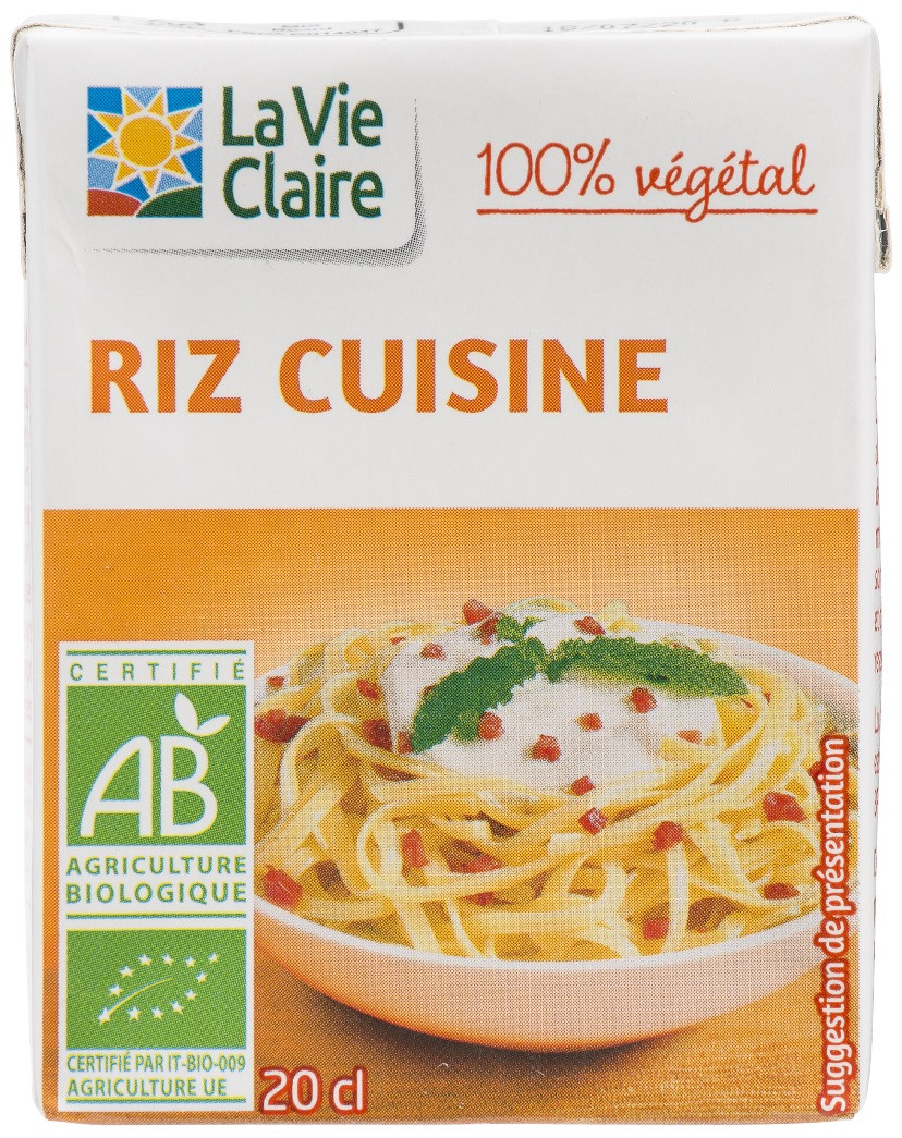 Crème riz cuisine - La Vie Claire Saint Pierre