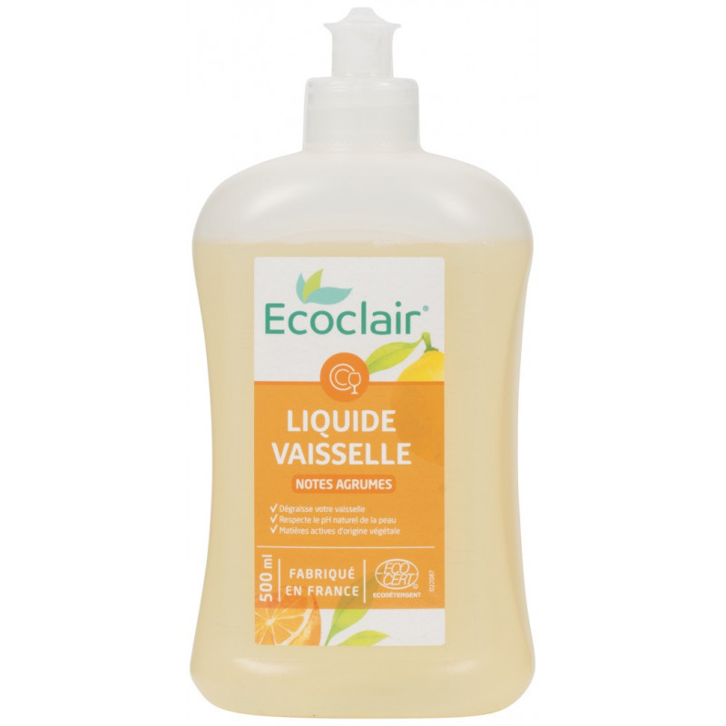 Liquide vaisselle et mains aux huiles essentielles d'agrumes bio