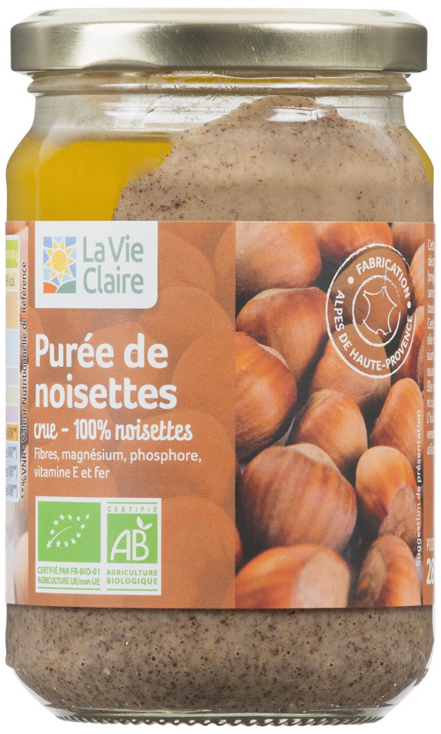 Purée de noisettes crue - 100% noisettes - La Vie Claire Saint Pierre