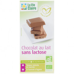 Tablette chocolat au lait sans lactose bio