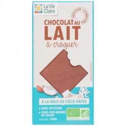 Chocolat au lait à la noix de coco râpée