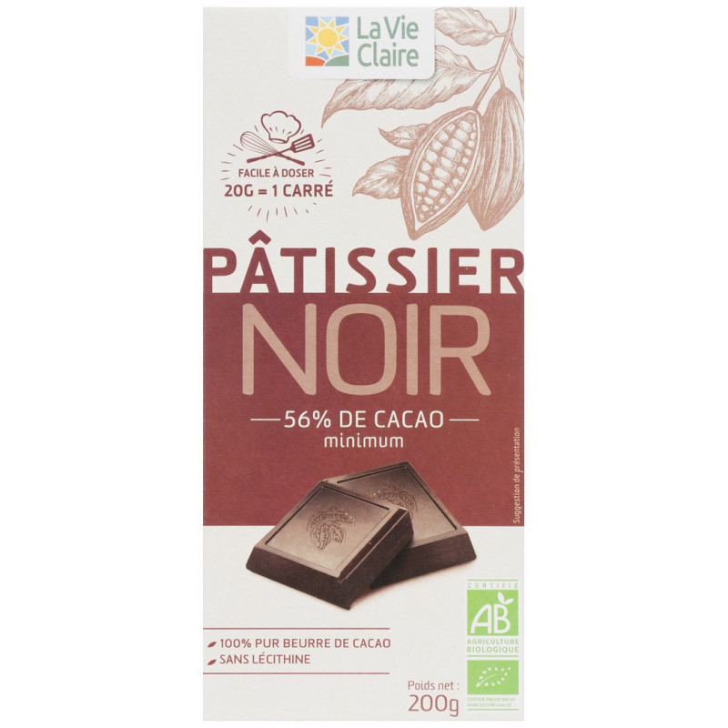 Pâtissier noir 56% de cacao minimum - La Vie Claire Saint Pierre