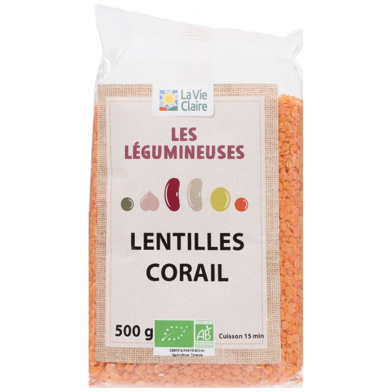 LENTILLES CORAIL BIO 500G - Priméal