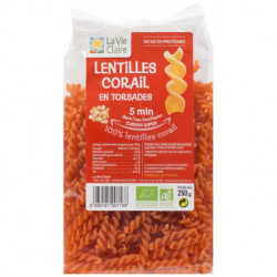 Lentilles corail en torsades