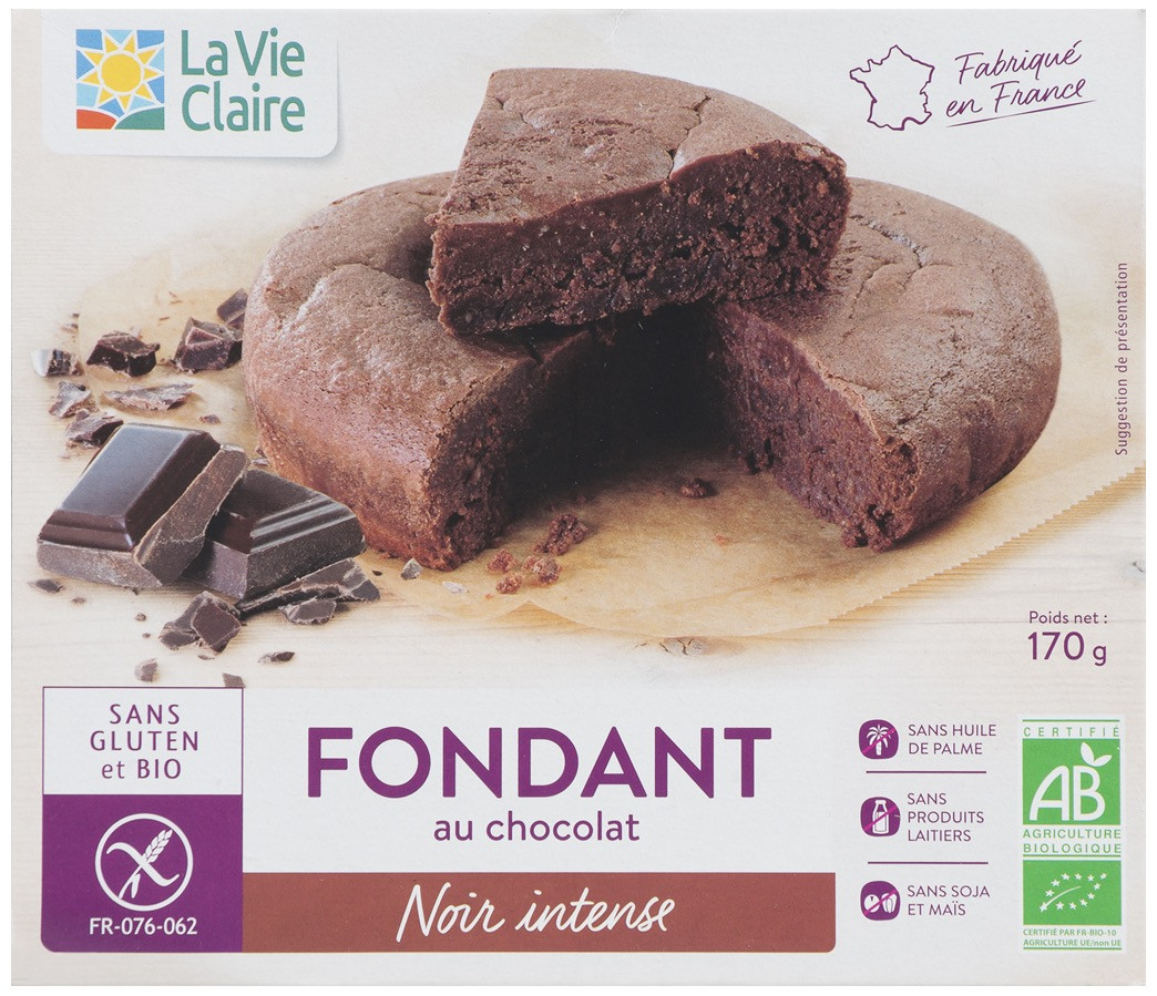 Fondant au chocolat noir, sans gluten - La Vie Claire Saint Pierre