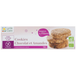 Cookies chocolat et amandes sans gluten