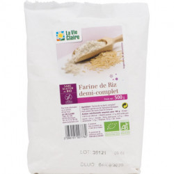 Farine de riz demi-complet sans gluten.