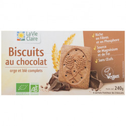 Biscuits au chocolat orge et blé complets