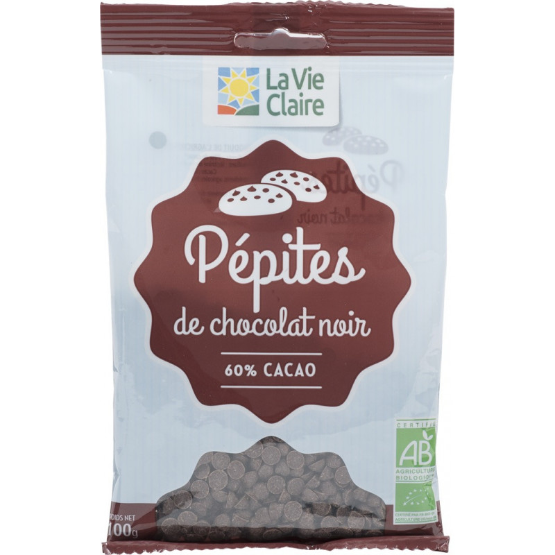 Pépites de chocolat noir 60% cacao - La Vie Claire Saint Pierre