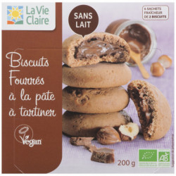 Biscuits fourrés à la pâte à tartiner